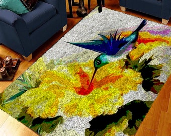 ALAZA Hummingbird Flying Flower Landscape Scenery Area Rug Rugs for Living Room Bedroom 7' x 5' ALAZA Hummingbird Flying Flower Landscape Scenery Area Rug Rugs for Living Room Bedroom 7' x 5'