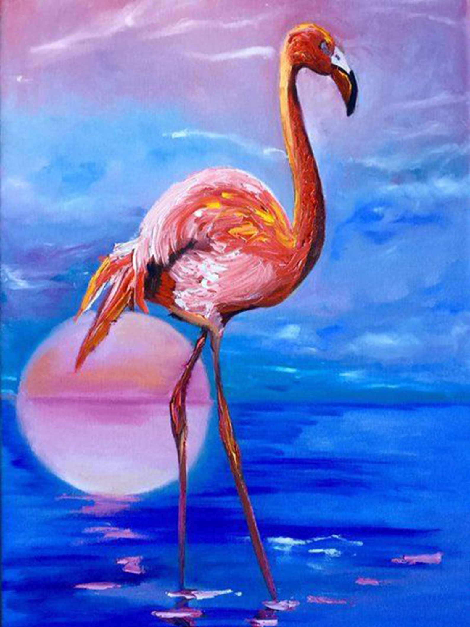 Flamingo 5D diamond painting kit fast delivery complete Etsy