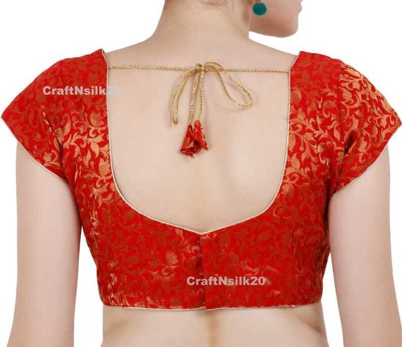 Crop Top, Sari Blouse Ready made Party wear Saree Blouse Ready to Wear Red Saree Blouse Indian Ready made Blouse Stitched Blouse