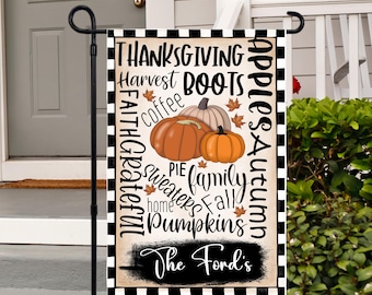 Custom Fall Garden Flag: Double-Sided Outdoor Decor (12x18 inch)
