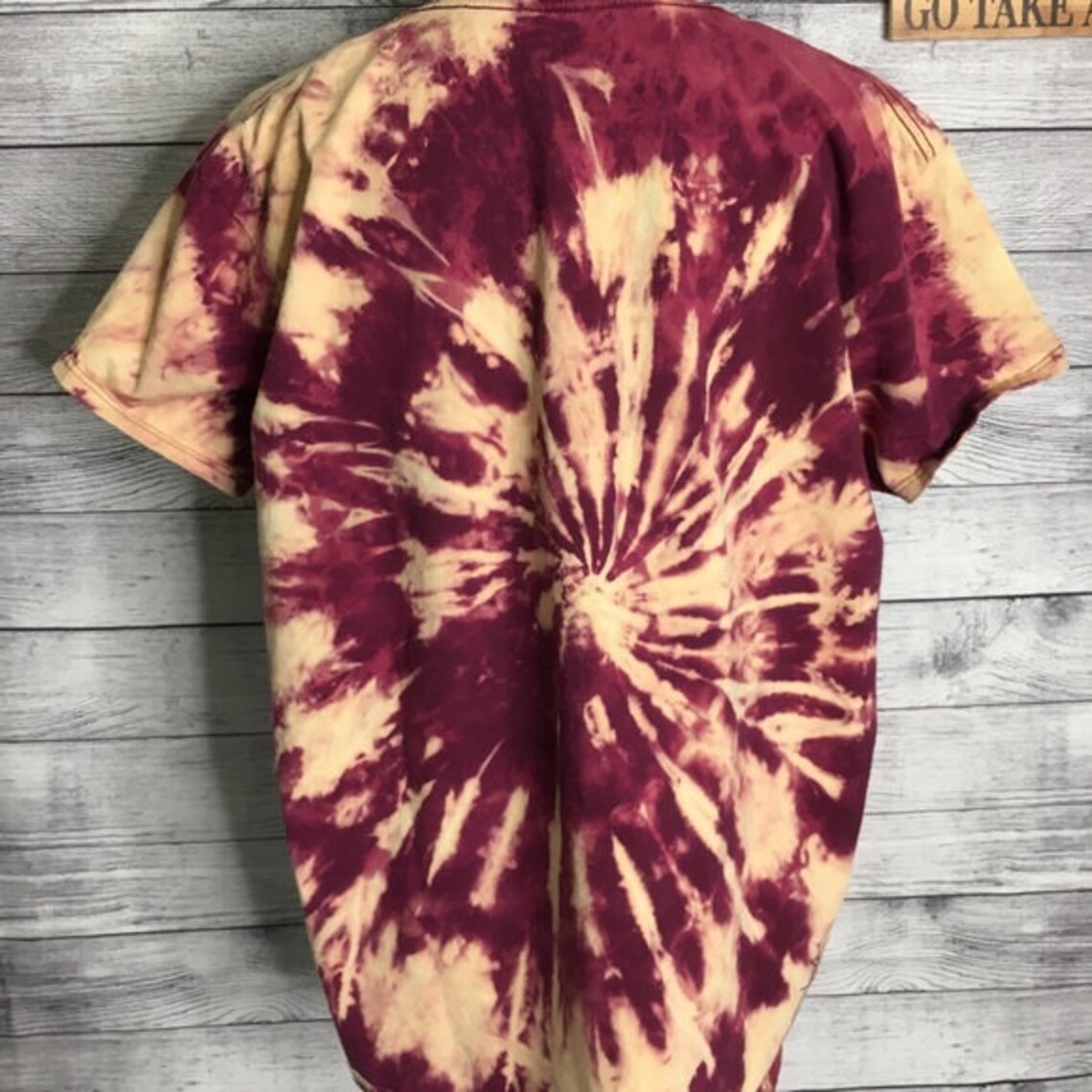 Spiral Bleach Tie Dye Bleached Tee Acid Wash Clothing | Etsy