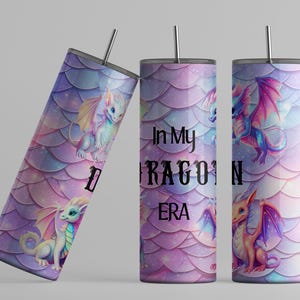 Dragon Era Tumbler: Pastel Scale Stainless Steel Travel Mug
