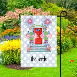 Personalized Patriotic Garden Flag: Fourth of July Porch Decor