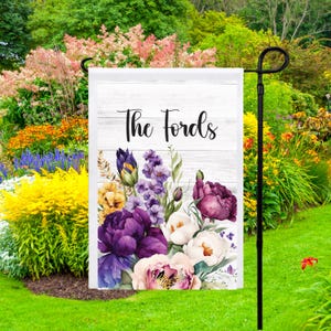 Personalized Floral Garden Flag: New Home Welcome Sign