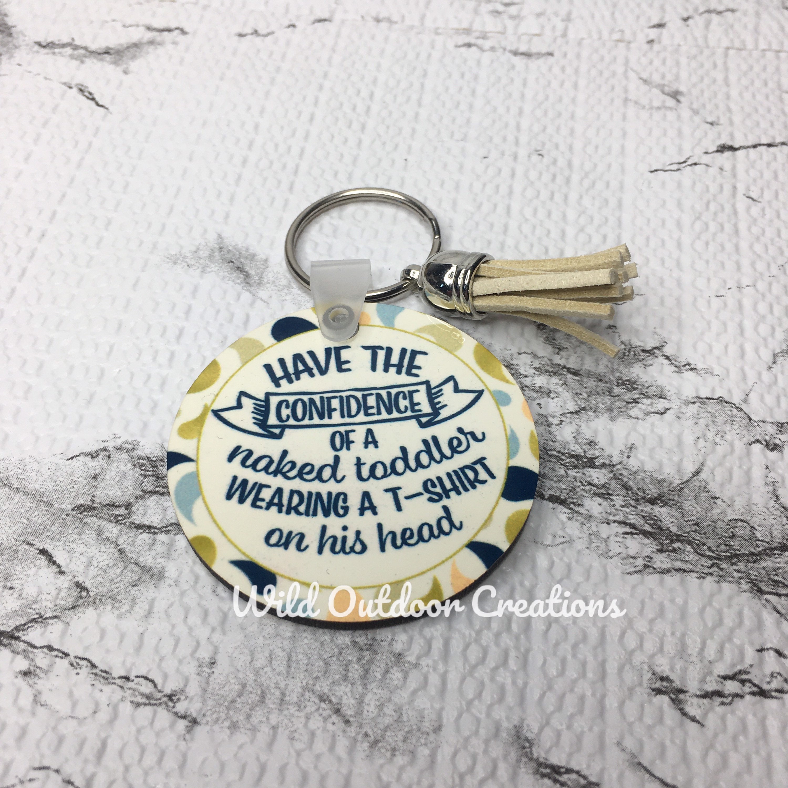 Funny Keychain For Women Round Key Chain Saying Keychain Etsy