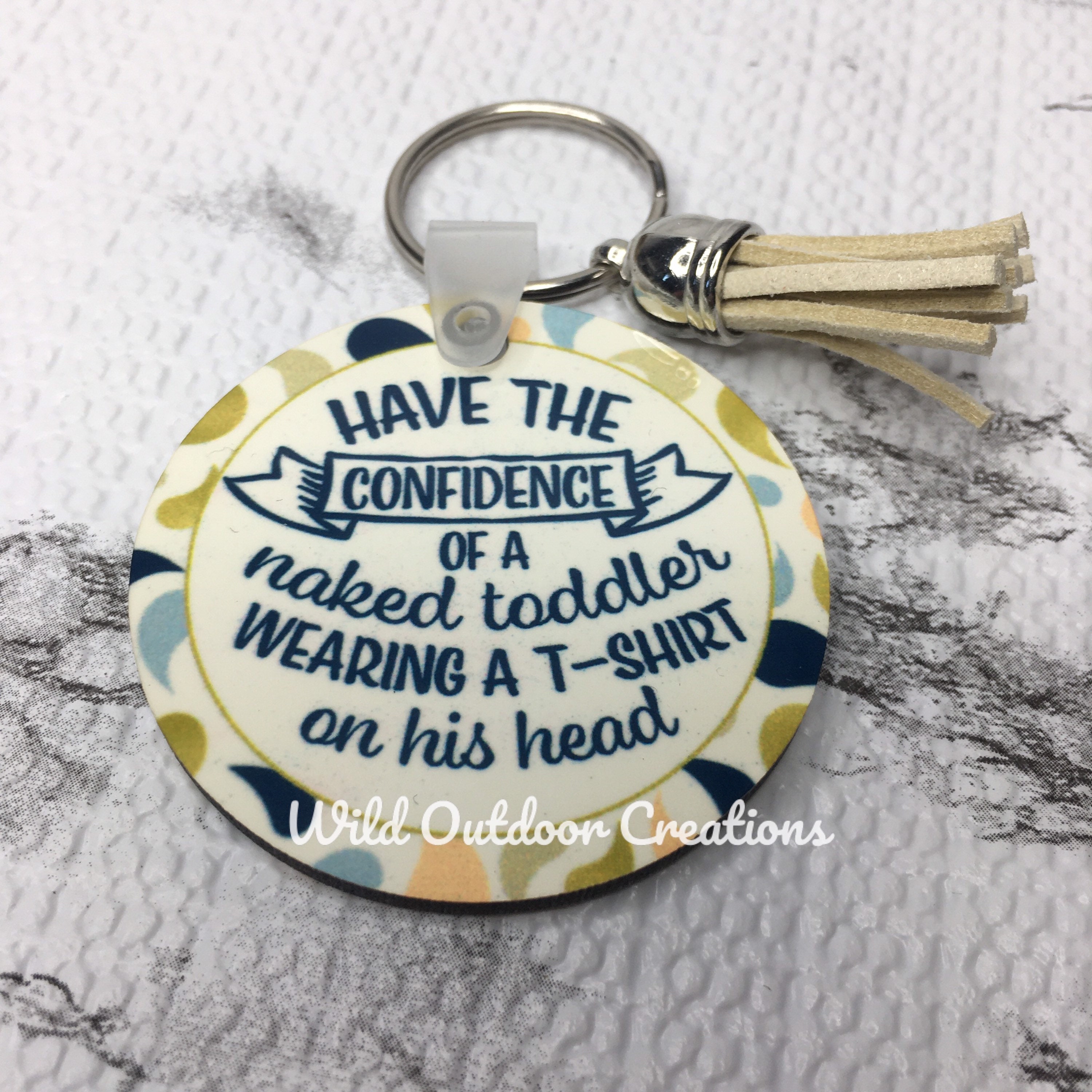 Funny Keychain For Women Round Key Chain Saying Keychain Etsy