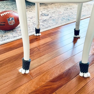 Paws Chair Socks - Set of 4 - Dog Mom Gift - Dog Dad - Unique Pet Lovers Gift - Floor Protectors - Handmade Knit & Crochet