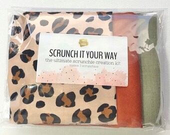 The Ultimate Scrunchie DIY Kit - Scrunch It Your Way - Leopard Khaki