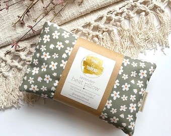 Heat Pillow - Sage Daisy - Heat Pack - Heat Pad - Heat Bag - Lavender - Extra Large