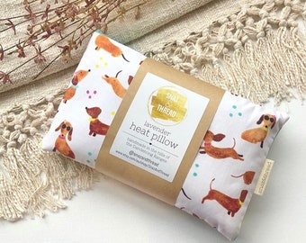 Heat Pillow - Dainty Dachshunds - Sausage Dog - Heat Pack - Heat Bag - Lavender - Extra Large