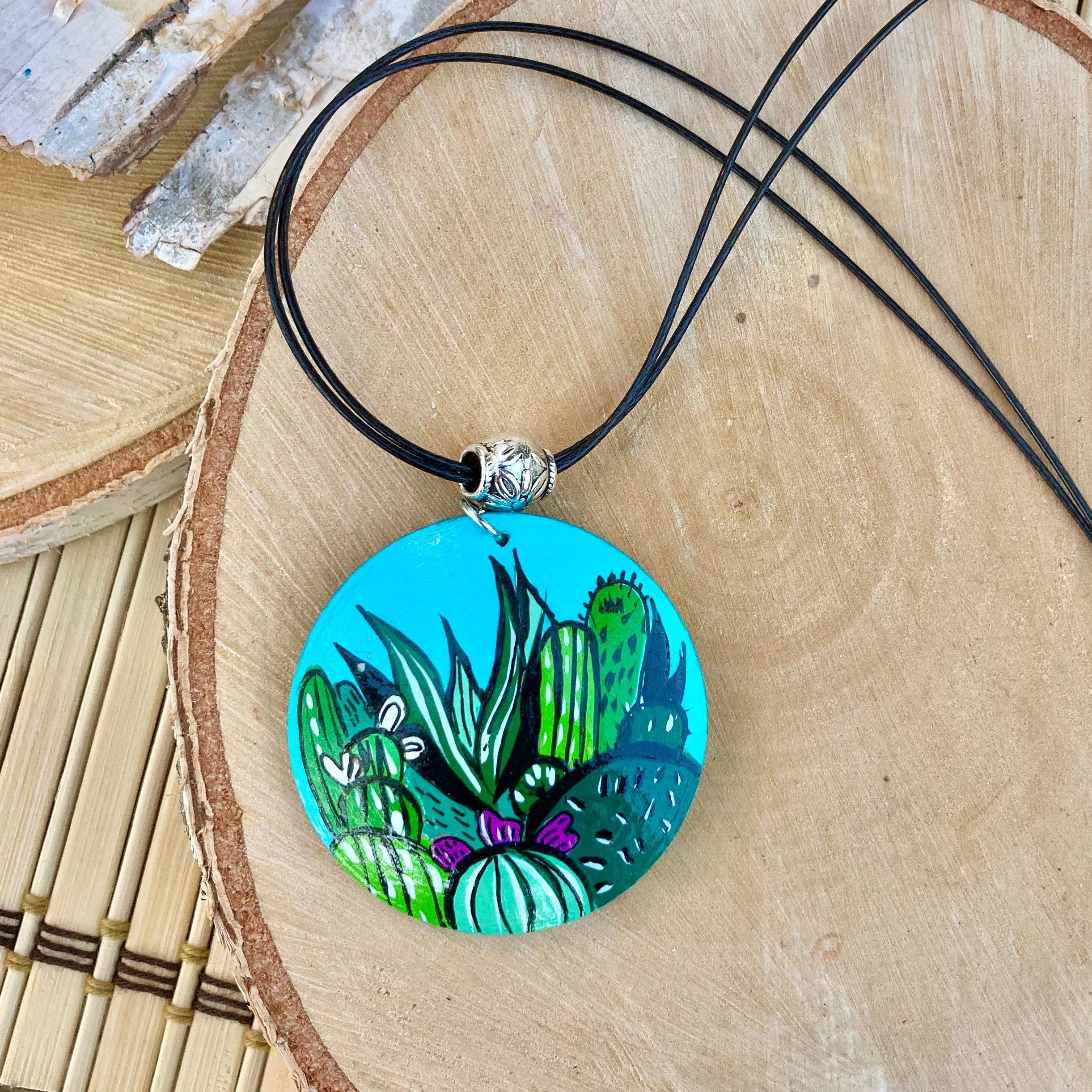 Colgante de madera joyas hechas a mano regalo original Etsy