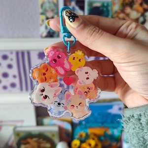 Cute animals acrylic keychain