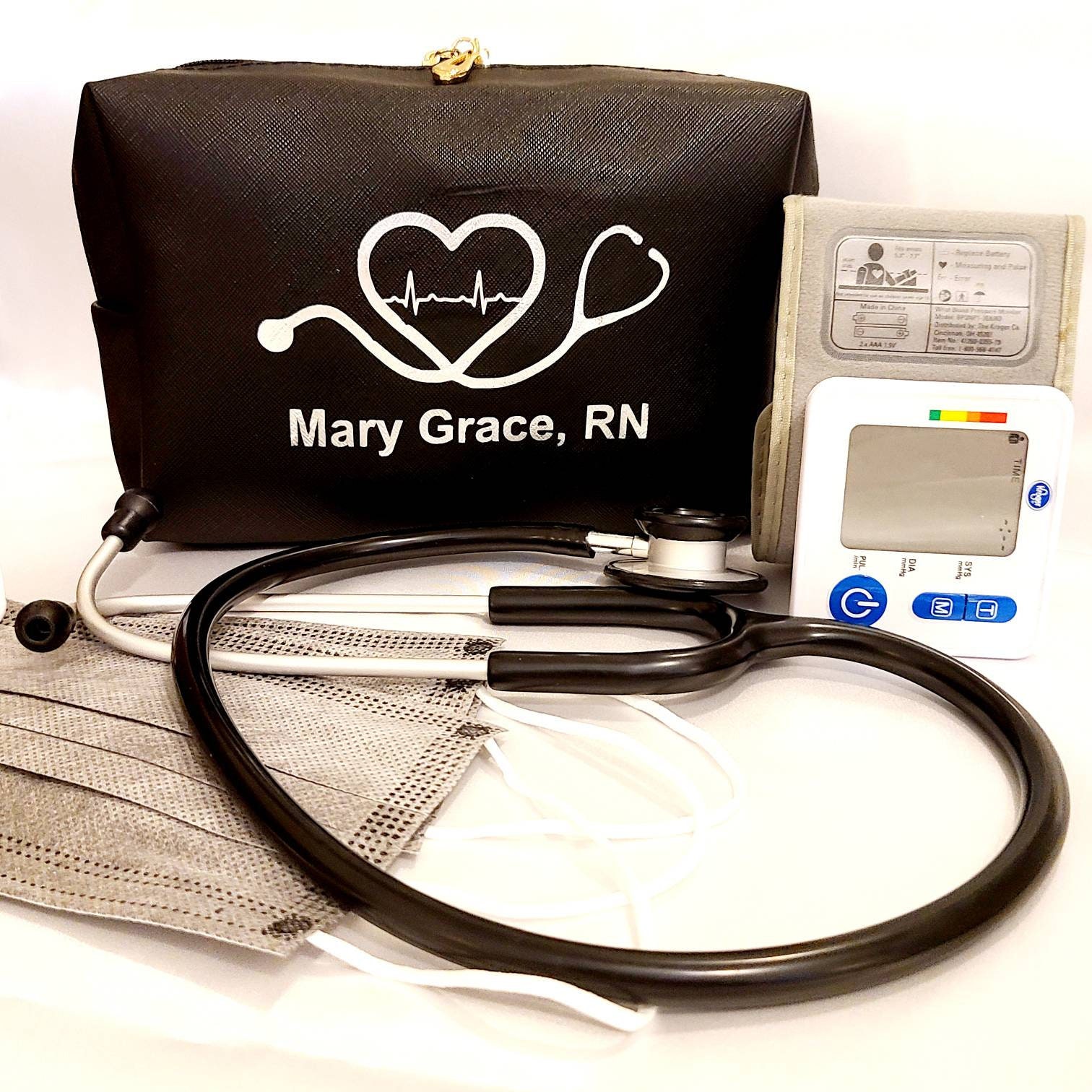 Personalized Nurse Pouch Bag Cosmetic Bag Toiletry Etsy