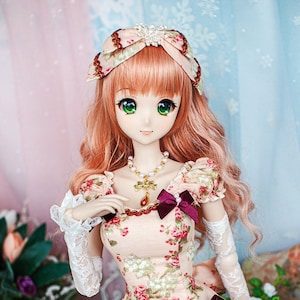 Smart doll, Dollfie dream, SD16, Gr dress set- Sweet Lolita Mini Dress- Apricot Pink