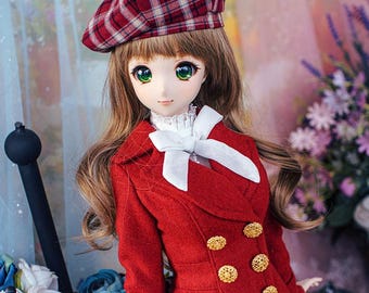 Smart Doll, DD, BJD Dress Set-Red Wool Coat Set: DD, Smart Doll, SD16, SDGr Costum