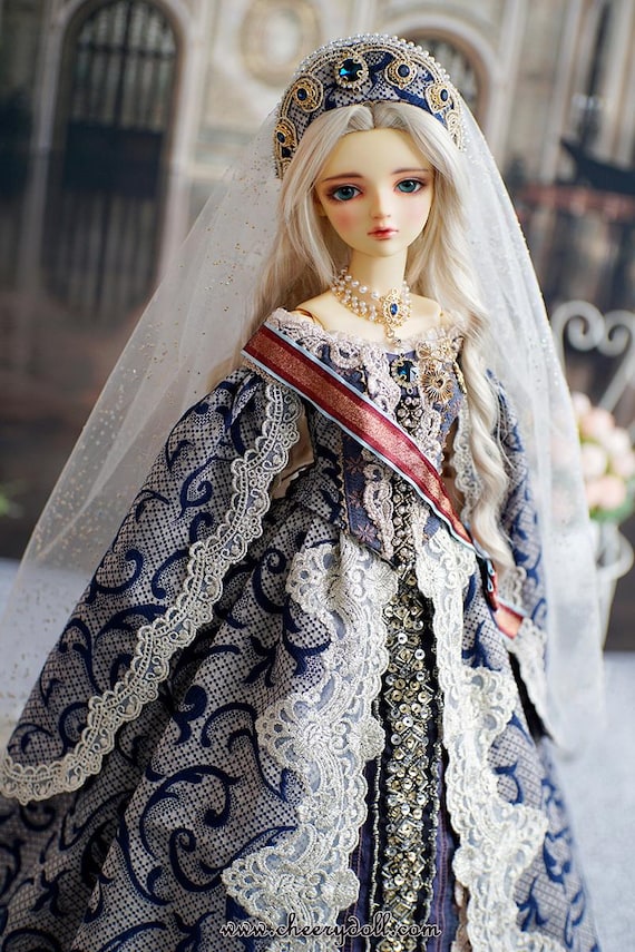 Smart Doll, DD, BJD Dress Set-european Classic Dress Set Queenly Grace Deep Blue - Etsy Israel Smart Doll, DD, BJD Dress Set-european Classic Dress Set Queenly Grace Deep Blue - Etsy Israel