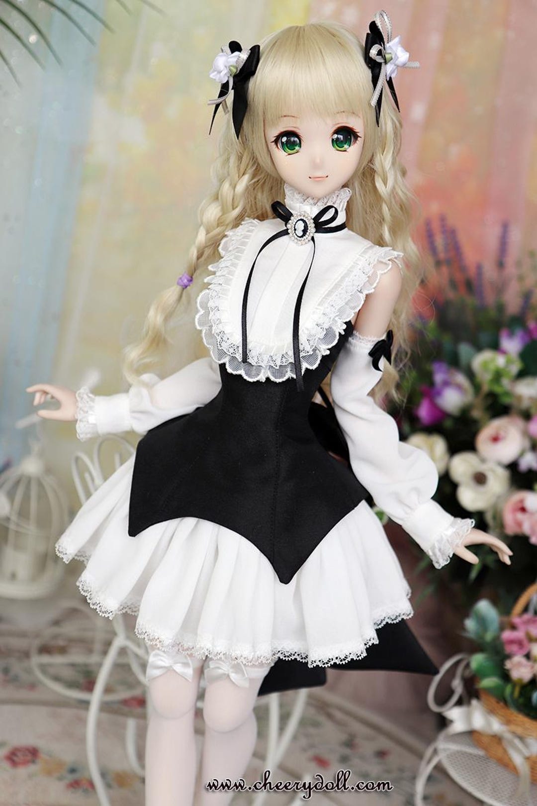 Smart Doll, DD, BJD Dress Set-refreshing and Lively Black & White