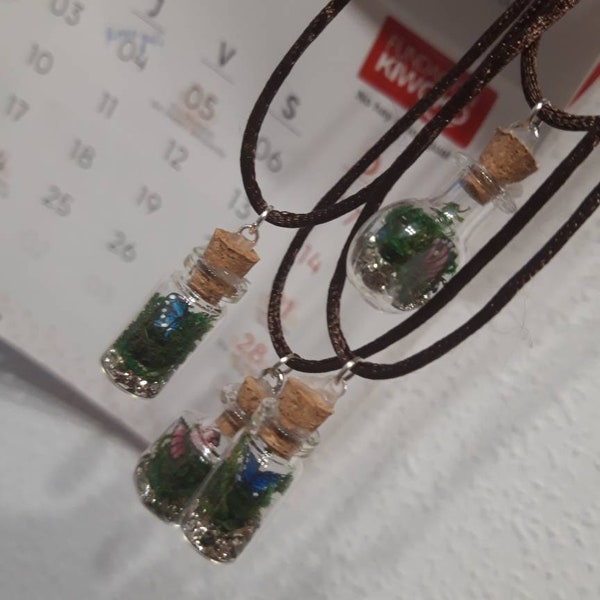 Collares de botella mariposa