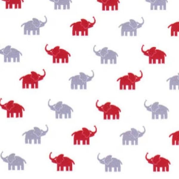 Red and Grey Mini Elephants - Roll Tide - Alabama - Crimson Tide - Elephants - University of Alabama