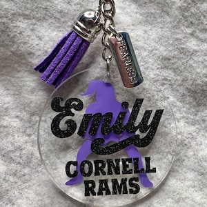 WRESTLING 2" Acrylic Personalized Keychain, Bag Tag. Custom Wrestler Gift, Gift for Coach, Banquet & Senior Night, Teammate, Team, Mom, Bulk