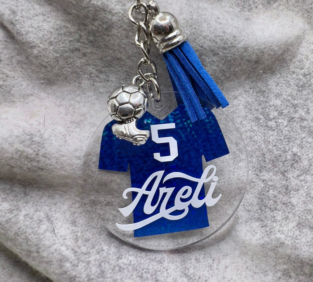 Keychain, SOCCER Acrylic Personalized soccer Team, Soccer Bag Tag