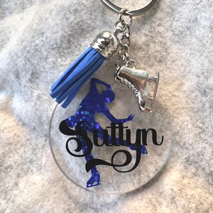 ICE / FIGURE SKATER 2" Acrylic Personalized Keychain, Bag Tag. Custom skater Gift, Gift for Coach, Banquet & Senior Night, Teammate, Team image 6