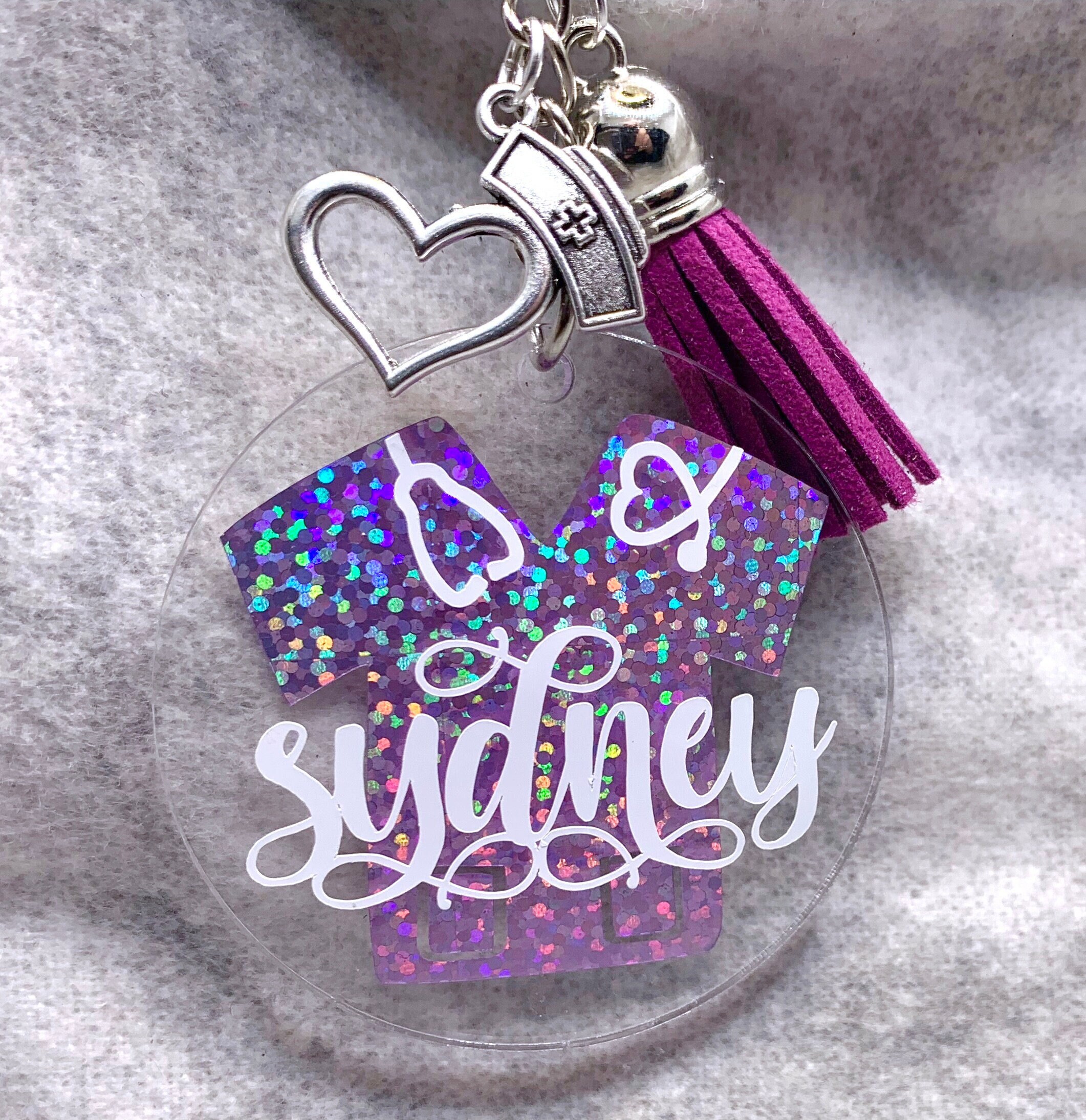 Keychain, Nurse/Doctor RN/MD SCRUBS, Acrylic Personalized, nurse grad…