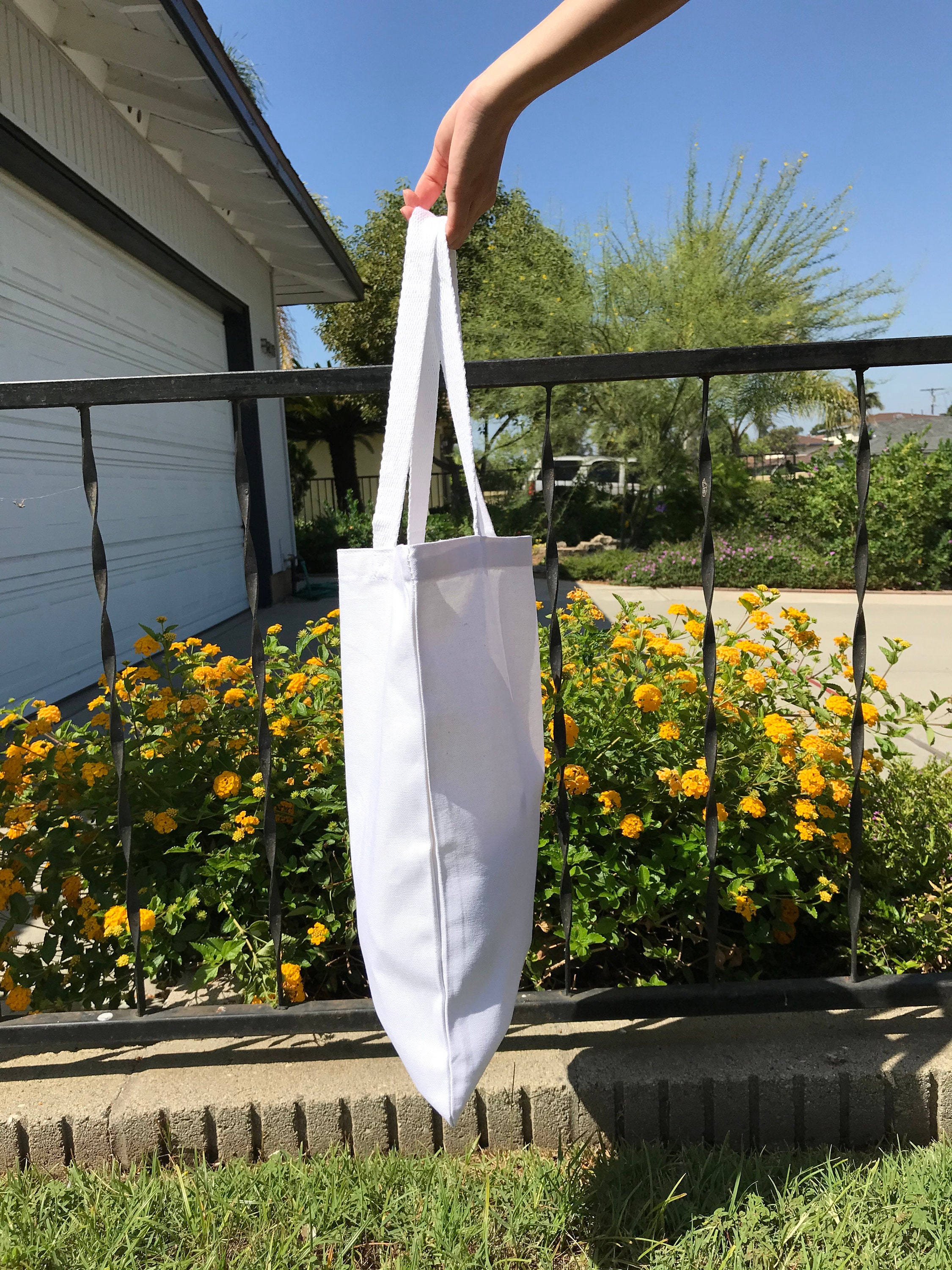 Custom Large Canvas Tote Bag Etsy