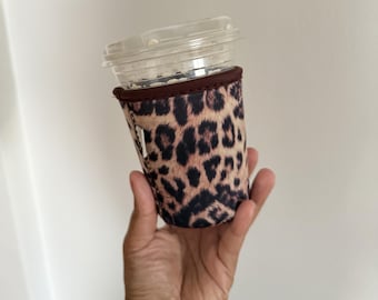 Leopard Drink Sleeve | Reusable Coffee Sleeve | Chic Cases