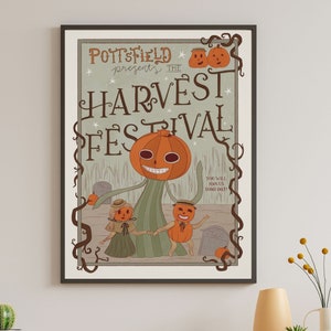 Pottsfield Harvest Festival Poster || Digital Download | Over The Garden Wall Poster, Halloween Poster