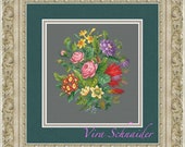 Antique bouquet - 2 - pattern for cross-stitch in PDF format