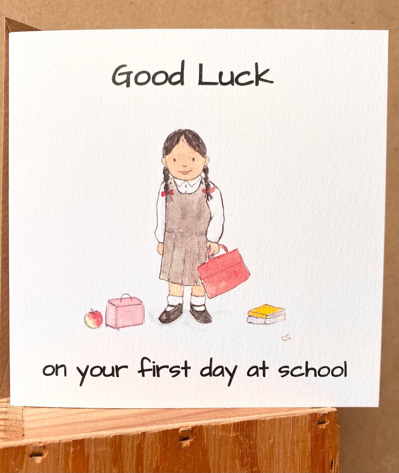 Starting school good luck card | Etsy