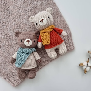 Cute bear, baby amigurumi teddy bear, cuddle soft toy, crochet soft bear, nursery toy, stuffed soft toy, handmade stuffed plushes, gift box
