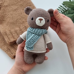Amigurumi teddy bear, Cuddle crochet bear, baby teddy bear, cuddle soft toy, crochet soft bear, nursery toy, handmade stuffed plushes