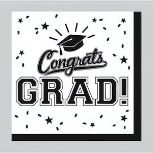 Congrats Grad! Beverage Napkin