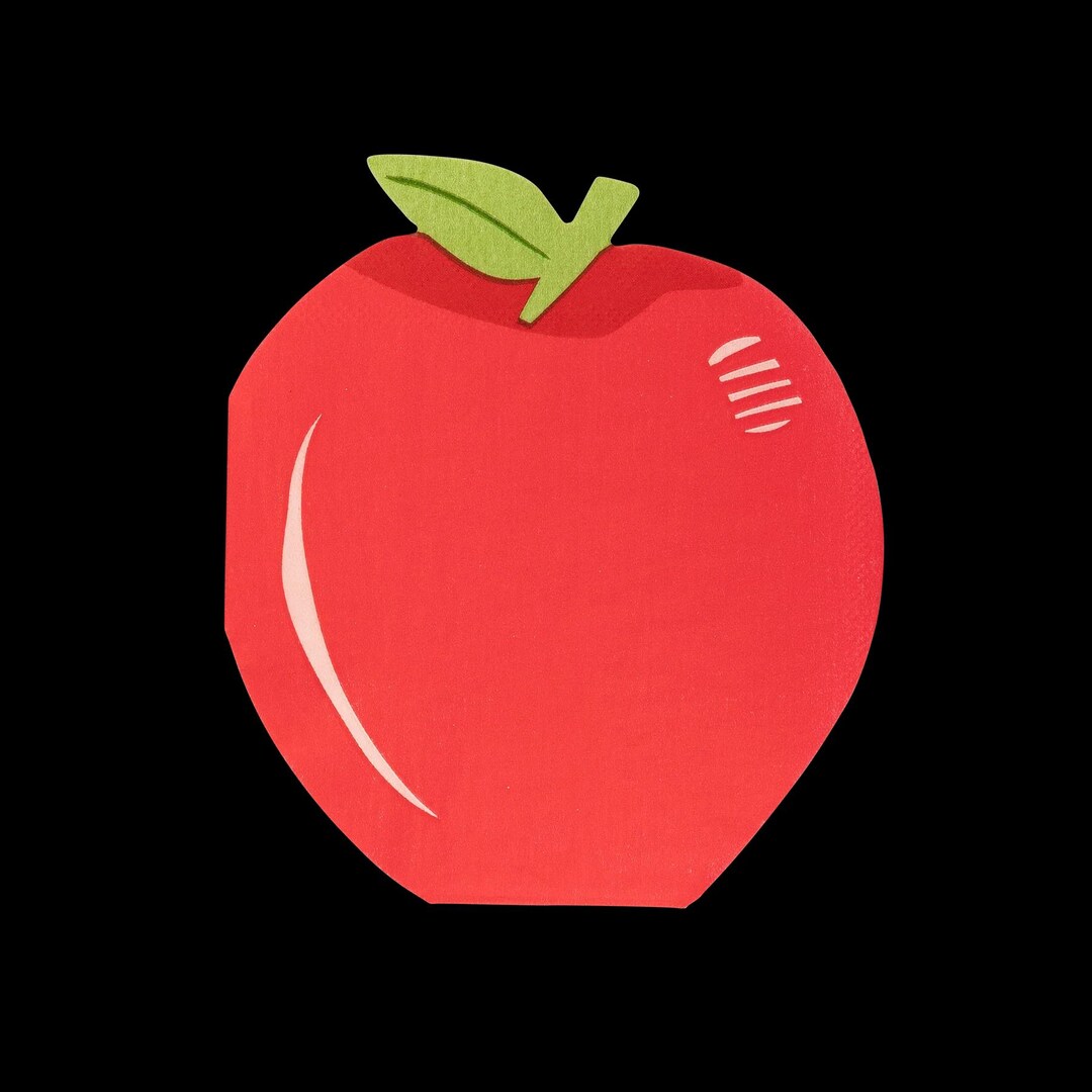 Red Apple Napkin for Back to School Parties - Etsy