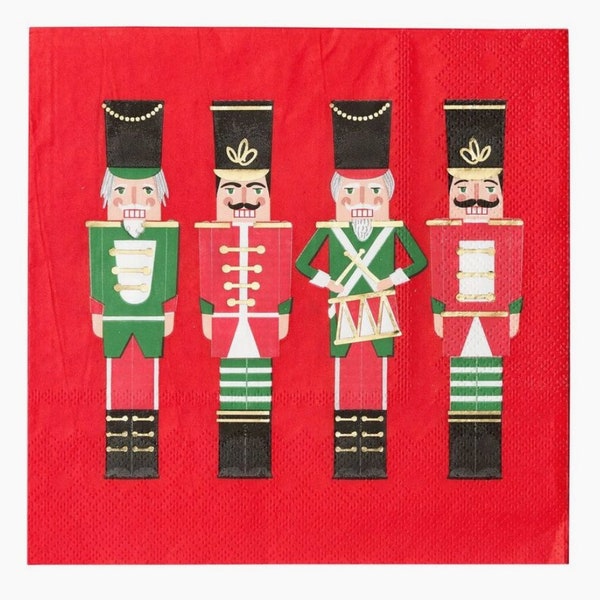 Red Nutcracker Christmas Napkin