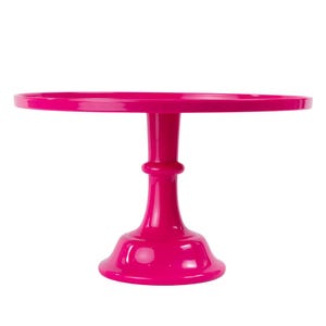 Bright Hot Pink Melamine Pedestal Cake Stand