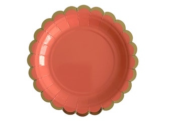 20 x Coral Peach Paper Plates 18cm Coral Wedding Plates Tableware Good Value 20 x Coral Peach Paper Plates 18cm Coral Wedding Plates Tableware Good Value