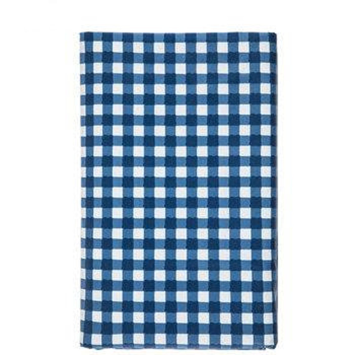 Blue Gingham Vinyl Tablecloth Etsy