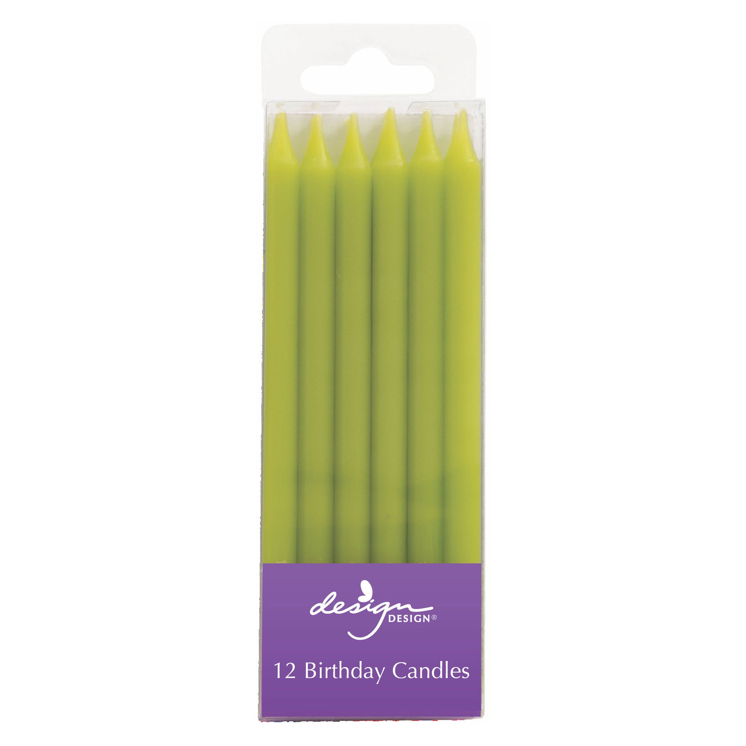 Tall Lime Green Birthday Candles Etsy