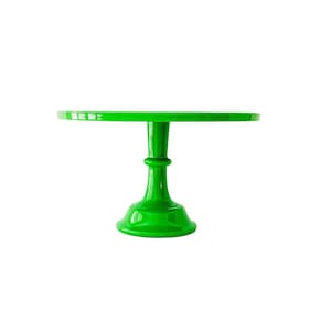 Bright Kelly Green Melamine Pedestal Cake Stand | Cupcake & Dessert Display