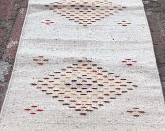 ORIZABA rug/ Natural color/ Geometric pattern handwoven rug / Made with merino sheep wool / Rugs from Oaxaca / Mexican artisans