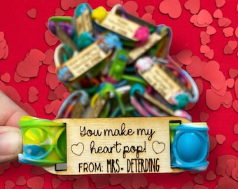 SET OF Valentines Day Pop its, Classroom Valentines, Pop it Valentines, Valentines for Kids, Kids Valentines, School Valentines