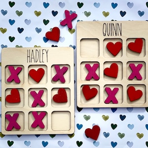 Valentines Day Tic Tac Toe, Valentine Basket, Kids Toddler Valentine Basket Stuffer, Valentines Gift for Kids, Valentines Game Class Gift