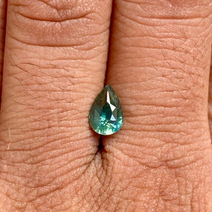 Natural Teal Blue Sapphire 1.50 Carats , Pear Teal Sapphire ,8.5x5.8 MM , Brilliant Cut Sapphire , Eye Clean Sapphire