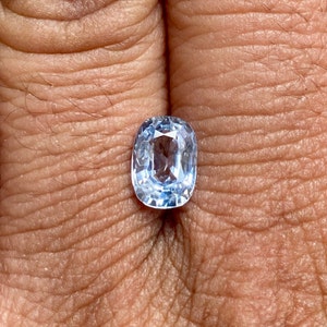 Natural Blue Sapphire ,2.10 Carats , Light Blue Cushion Blue Sapphire ,8.8 x 6.3 MM, Unheated Sapphire , For Blue Sapphire Ring