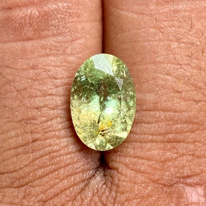 Natural Bi Color Tourmaline  ,6.00 Carats , Top Bio Shade Tourmaline , 13.7 x 9.3 MM , Green And Yellow Color Tourmaline