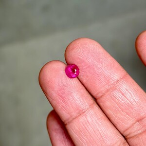 Natural Burma No Heat Ruby , 1.00 Carats , 6.10 x6.10 mm , Blood Red Round Gemstone , Old Burma Mines