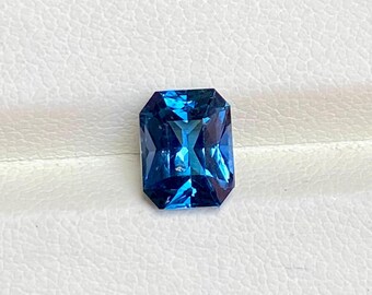 Royal Blue Ceylon Sapphire: 2.20 Carat Emerald Cut Gemstone